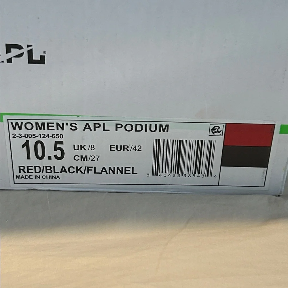 Women’s APL x Oracle Red Bull Racing Podium Sneakers in Red Black Flannel 10.5